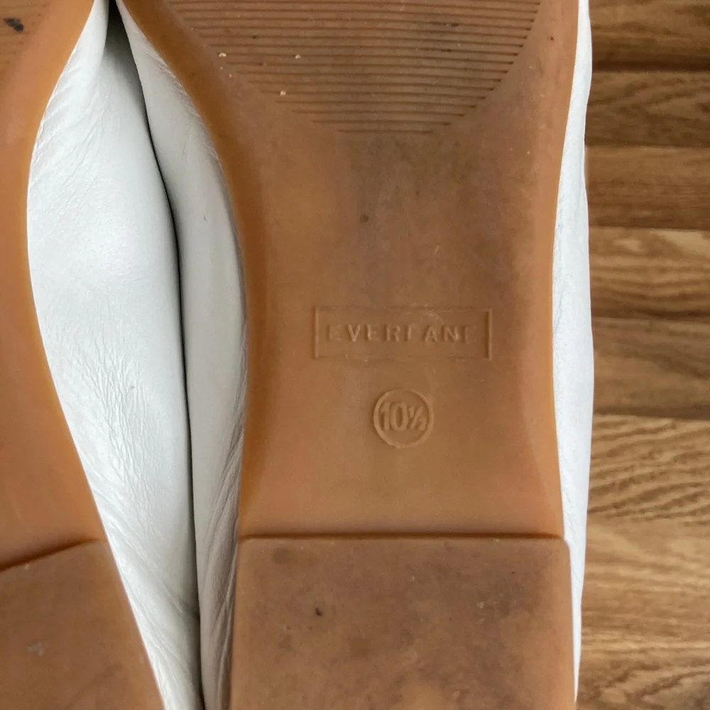 Everlane White Leather Loafer Flats 10.5 - Picture 4 of 6